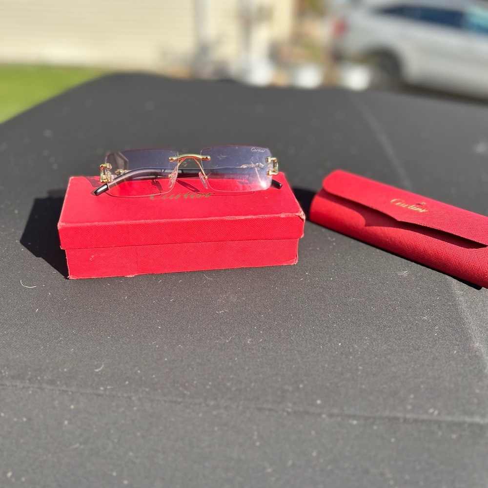 Cartier Gold Rimless Men's Glasses